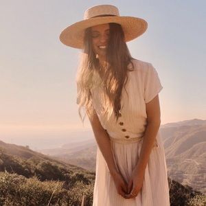 Urban Outfitters Natalie Linen Belted Dress